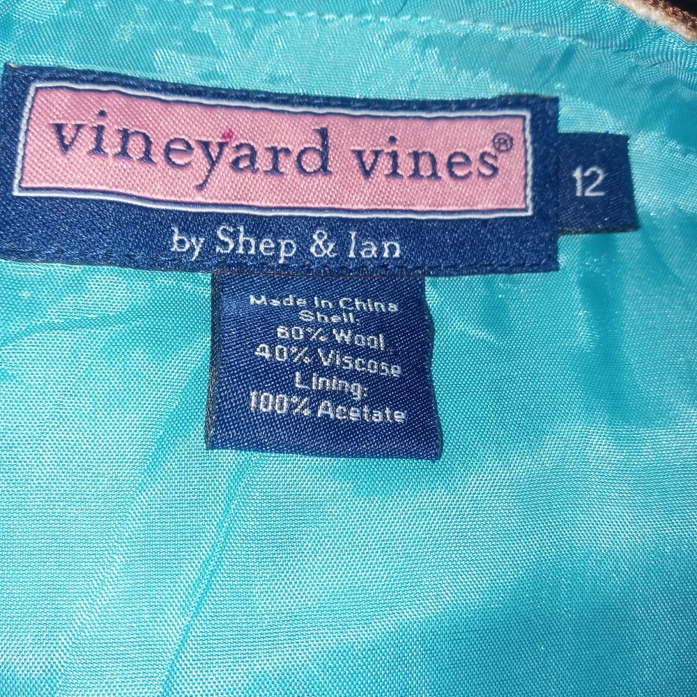 Vineyard Vines plaid wool mini skirt